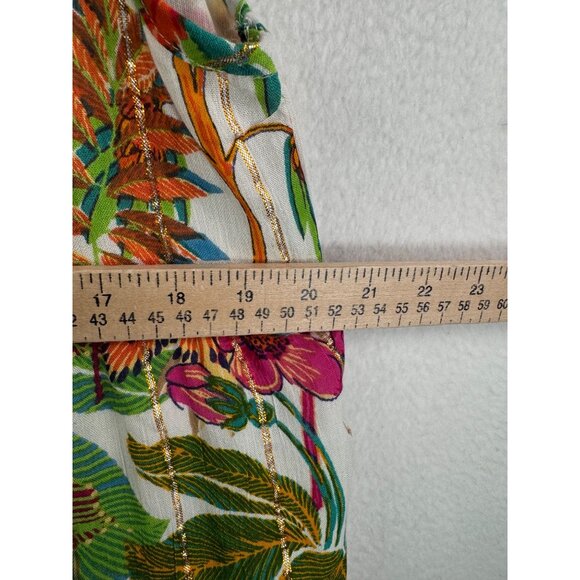 Me 2 Magic Mini tiered floral colorful vibrant mini dress sz L - Picture 7 of 9